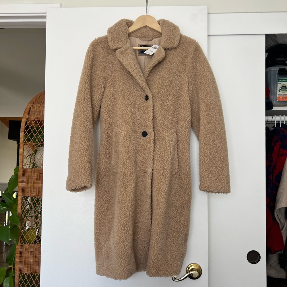 Cozy Tan Teddy Coat Abercrombie